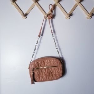 GROSSI DARK PEACH PURSE WITH TASSEL